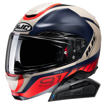 Klapp HJC RPHA91 Rafino MC1SF + Kit Bluetooth Smart 11B