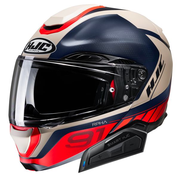 Klapp HJC RPHA91 Rafino MC1SF + Kit Bluetooth Smart 21B