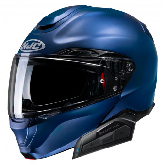 Casque Klapp HJC RPHA91 Semi Flat Metallic Blue + Kit Bluetooth Smart 21B Casque Klapp HJC RPHA91 Semi Flat Metallic Blue + Kit Bluetooth Smart 21B