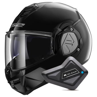 Klapp LS2 Advant Black FF906 + Kit Bluetooth BT Mini