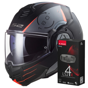 Klapp LS2 Advant Codex Matt Black Titanium FF906 + Kit Bluetooth 4X Cardo