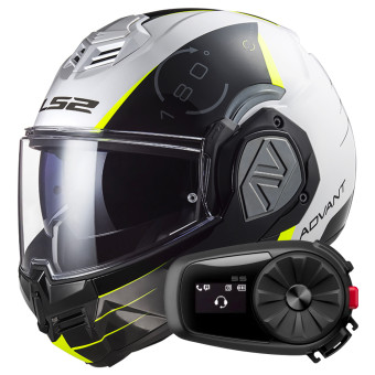 Klapp LS2 Advant Codex White Black FF906 + Kit Bluetooth 5S Solo