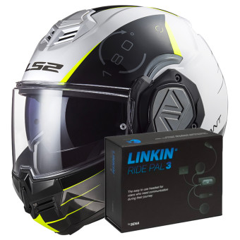 Klapp LS2 Advant Codex White Black FF906 + Linkin Ride Pal III