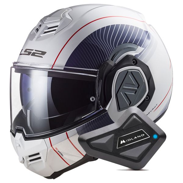 Klapp LS2 Advant Copper White Blue FF906 + Kit Bluetooth BT Mini Klapp LS2 Advant Copper White Blue FF906 + Kit Bluetooth BT Mini