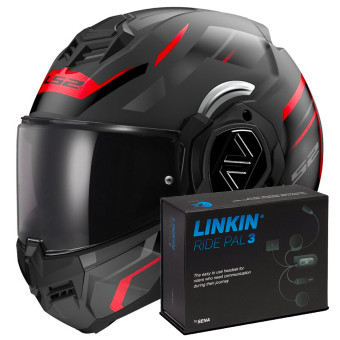 Klapp LS2 Advant Kuka Matt Black Red FF906 + Linkin Ride Pal III
