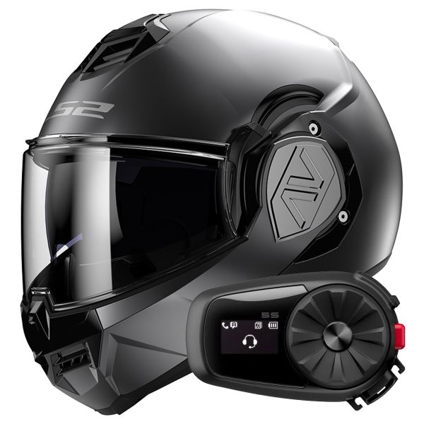 Klapp LS2 Advant Matt Titanium FF906 + Kit Bluetooth 5S Solo Klapp LS2 Advant Matt Titanium FF906 + Kit Bluetooth 5S Solo