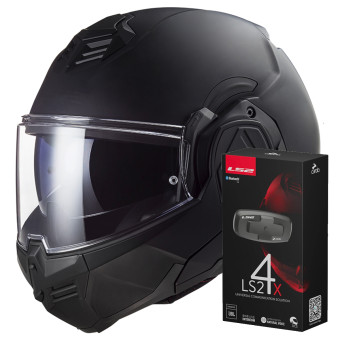 Klapp LS2 Advant Noir FF906 + Kit Bluetooth 4X Cardo