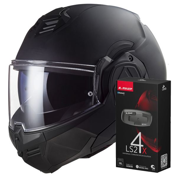 Klapp LS2 Advant Noir FF906 + Kit Bluetooth 4X Cardo