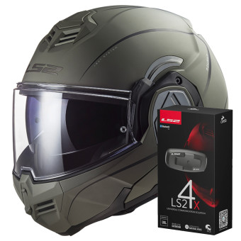Klapp LS2 Advant Special Matt Sand FF906 + Kit Bluetooth 4X Cardo