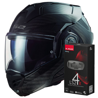 Klapp LS2 Advant X C Solid Carbon FF901 + Kit Bluetooth 4X Cardo