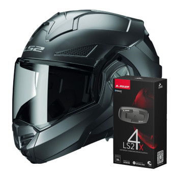 Klapp LS2 Advant X Matt Titanium FF901 + Kit Bluetooth 4X Cardo