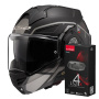 Casque Klapp LS2 Advant X Metryk Matt Titanium FF901 + Kit Bluetooth 4X Cardo