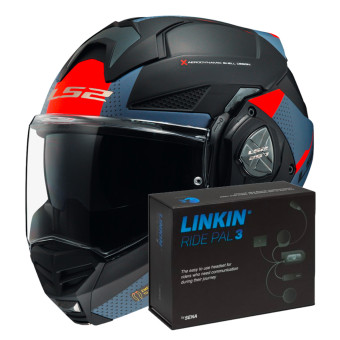 Klapp LS2 Advant X Oblivion M. Black Blue FF901 + Linkin Ride Pal III