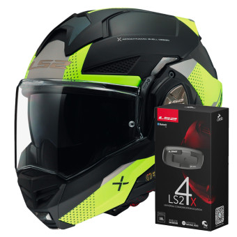 Klapp LS2 Advant X Oblivion M. Black H-V FF901 + Kit Bluetooth 4X Cardo