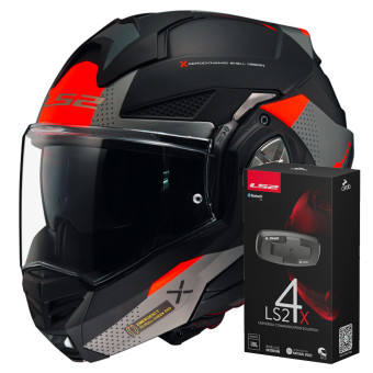 Klapp LS2 Advant X Oblivion M. Black Titanium FF901 + Kit Bluetooth 4X Cardo