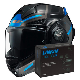 Klapp LS2 Advant X Spectrum Black Titanium Blue FF901 + Linkin Ride Pal III