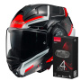 Casque Klapp LS2 Advant X Spectrum Black White Red FF901 + Kit Bluetooth 4X Cardo
