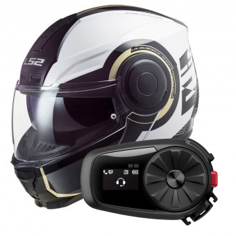 Klapp LS2 Scope Arch White Titanium FF902 + Kit Bluetooth 5S Solo