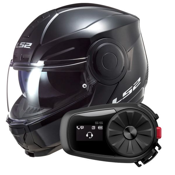 Klapp LS2 Scope Black FF902 + Kit Bluetooth 5S Solo