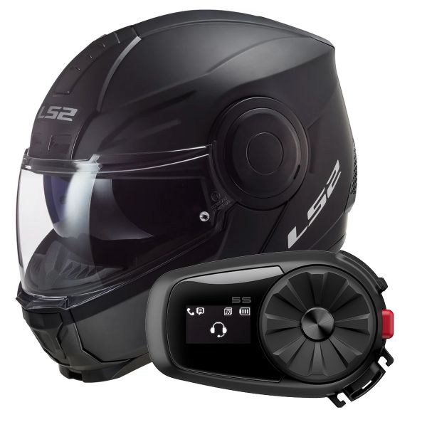 Klapp LS2 Scope Matt Black FF902 + Kit Bluetooth 5S Solo