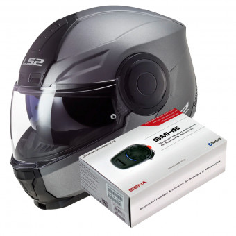 Klapp LS2 Scope Matt Titanium FF902 + Kit Bluetooth SMH5 Solo