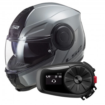 Klapp LS2 Scope Nardo Grey FF902 + Kit Bluetooth 5S Solo