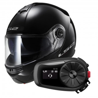 Klapp LS2 Strobe Black FF325 + Kit Bluetooth 5S Solo