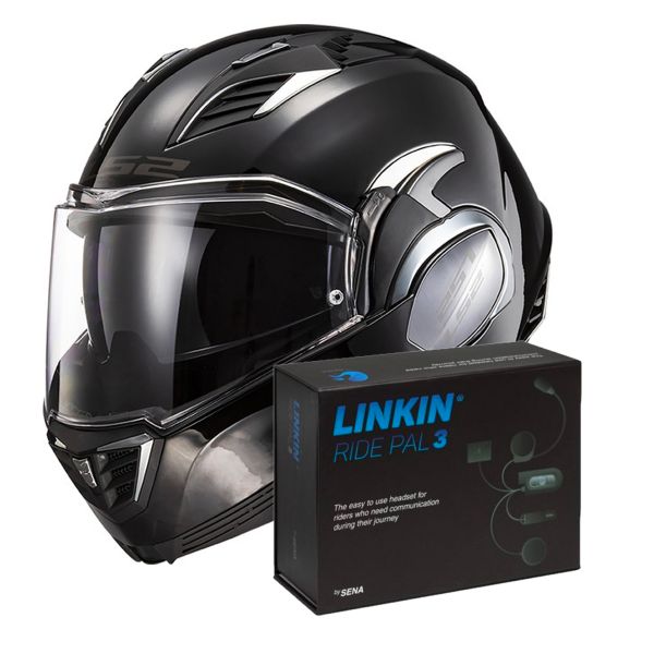 Klapp LS2 Valiant II Black FF900 + Linkin Ride Pal III