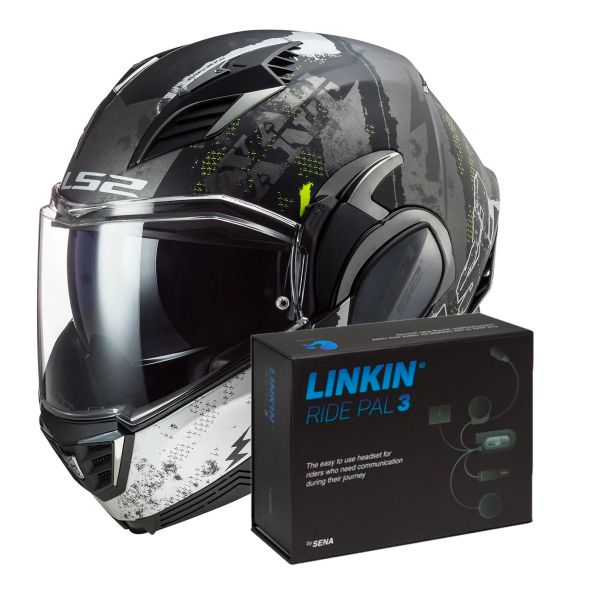 Klapp LS2 Valiant II Gripper Matt Titanium FF900 + Linkin Ride Pal III