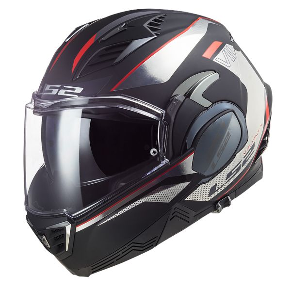 LS2 Valiant II Hub Black Chrome FF900 + Kit Bluetooth 5S Solo