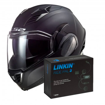 Klapp LS2 Valiant II Matt Black FF900 + Linkin Ride Pal III