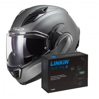 Klapp LS2 Valiant II Matt Titanium FF900 + Linkin Ride Pal III