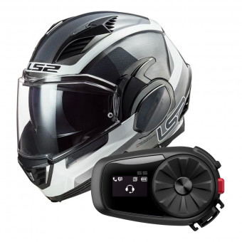 Klapp LS2 Valiant II Orbit Matt Jeans FF900 + Kit Bluetooth 5S Solo