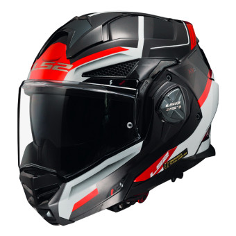 LS2 Advant X Spectrum Black White Red FF901 + Kit Bluetooth 4X Cardo
