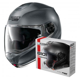 Klapp Nolan N100 5 Classic N-Com Flat Vulcan Grey 2 + Kit Bluetooth B101R