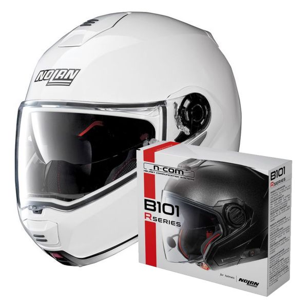Klapp Nolan N100 5 Classic N-Com Metal White 5 + Kit Bluetooth B101R
