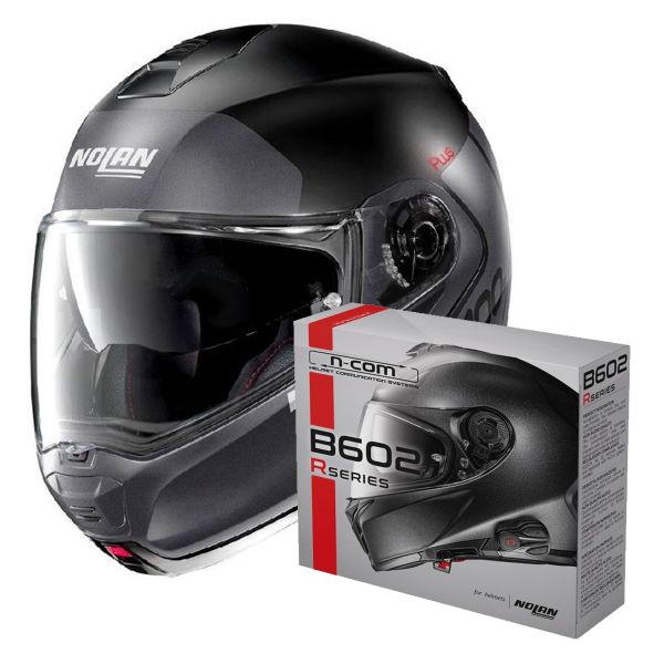 Klapp Nolan N100 5 Plus Distinctive N-Com Flat Black 21 + Kit Bluetooth B602R