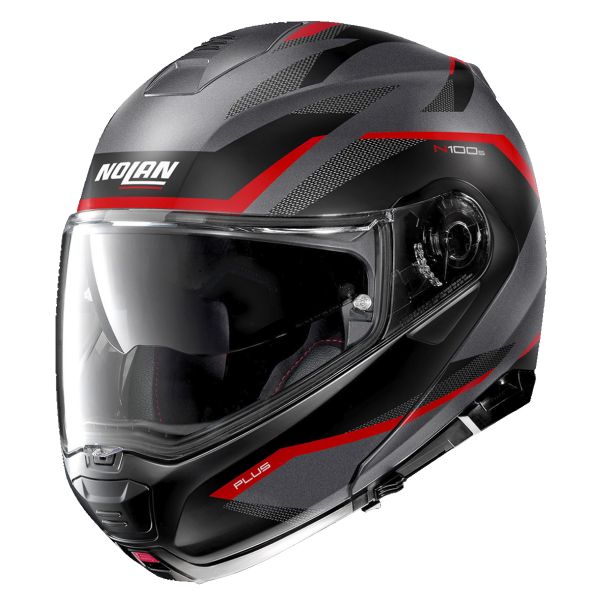 Nolan N100 5 Plus Overland N-Com Flat Red 32 + Kit Bluetooth B601R