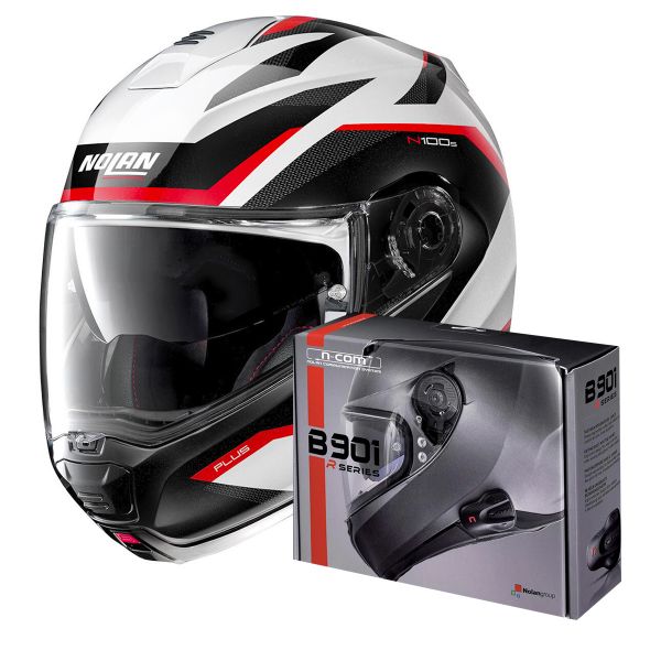 Klapp Nolan N100 5 Plus Overland N-Com White Black 34 + Kit Bluetooth B901 R