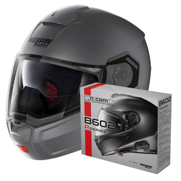 Klapp Nolan N90 3 Classic N-Com Flat Vulcan Grey 2 + Kit Bluetooth B602R