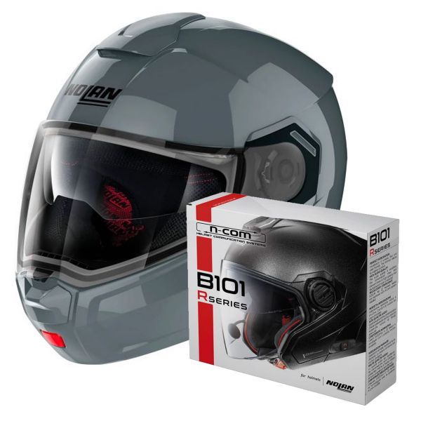 Klapp Nolan N90 3 Classic N-Com Slate Grey 8 + Kit Bluetooth B101R