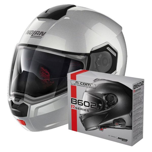 Klapp Nolan N90 3 Special N-Com Salt Silver 11 + Kit Bluetooth B602R