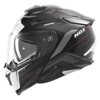 Casque Klapp NOX N967 Conquer Black White Red Casque Klapp NOX N967 Conquer Black White Red