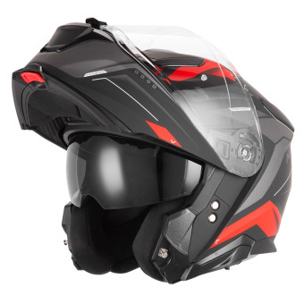 Casque Klapp NOX N968 Shift Mat Black Red