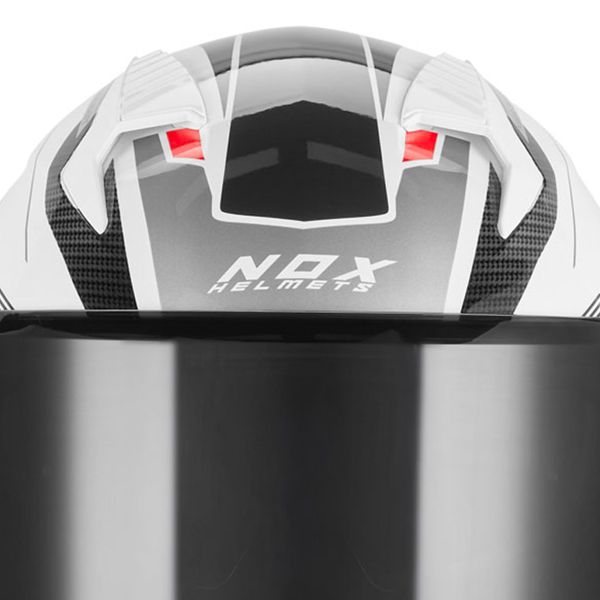 NOX N968 Shift White Red Shiny