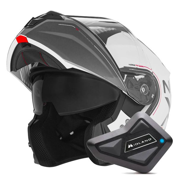 Klapp NOX N968 Tomak White Red + Kit Bluetooth BT Mini