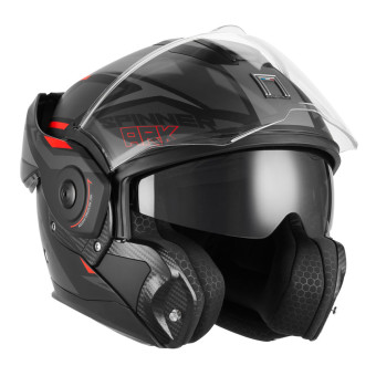 Casque Klapp NOX Spinner Ark Mat Black Red