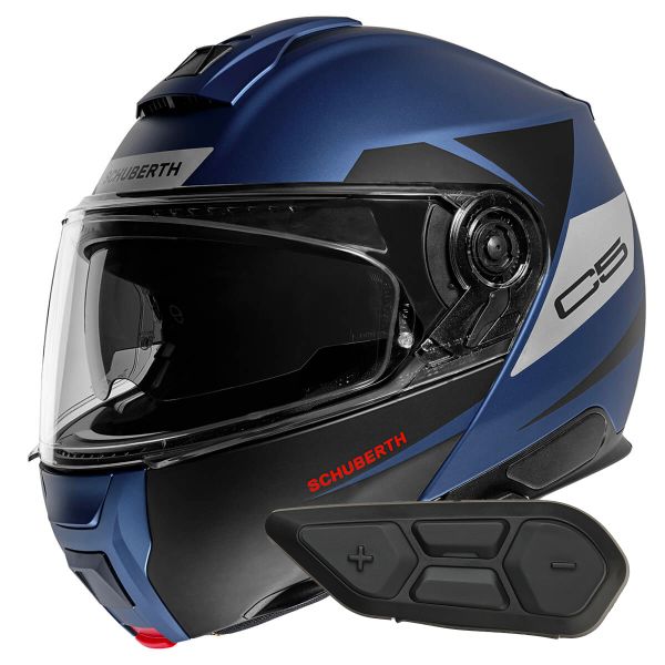 Klapp Schuberth C5 Eclipse Blue + Kit Bluetooth SC2 C5 - E2