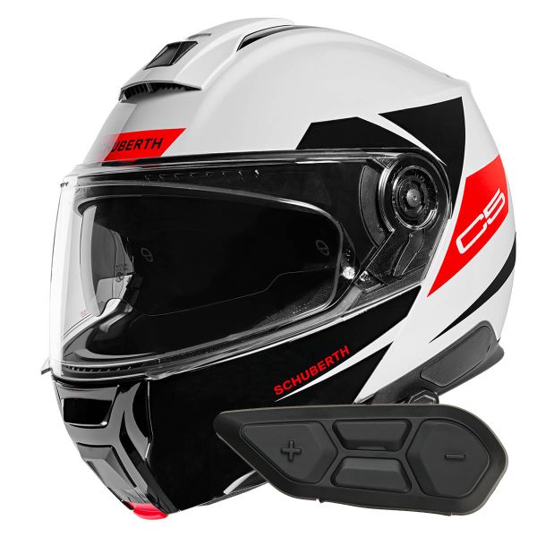 Klapp Schuberth C5 Eclipse Red + Kit Bluetooth SC2 C5 - E2