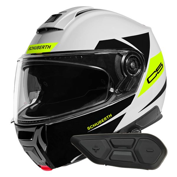 Klapp Schuberth C5 Eclipse Yellow + Kit Bluetooth SC2 C5 - E2